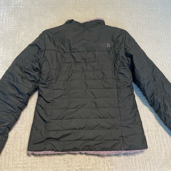 The North Face Girl’s Reversible Mossbud Swirl jacket fleece-puffer jacket M - Picture 6 of 13